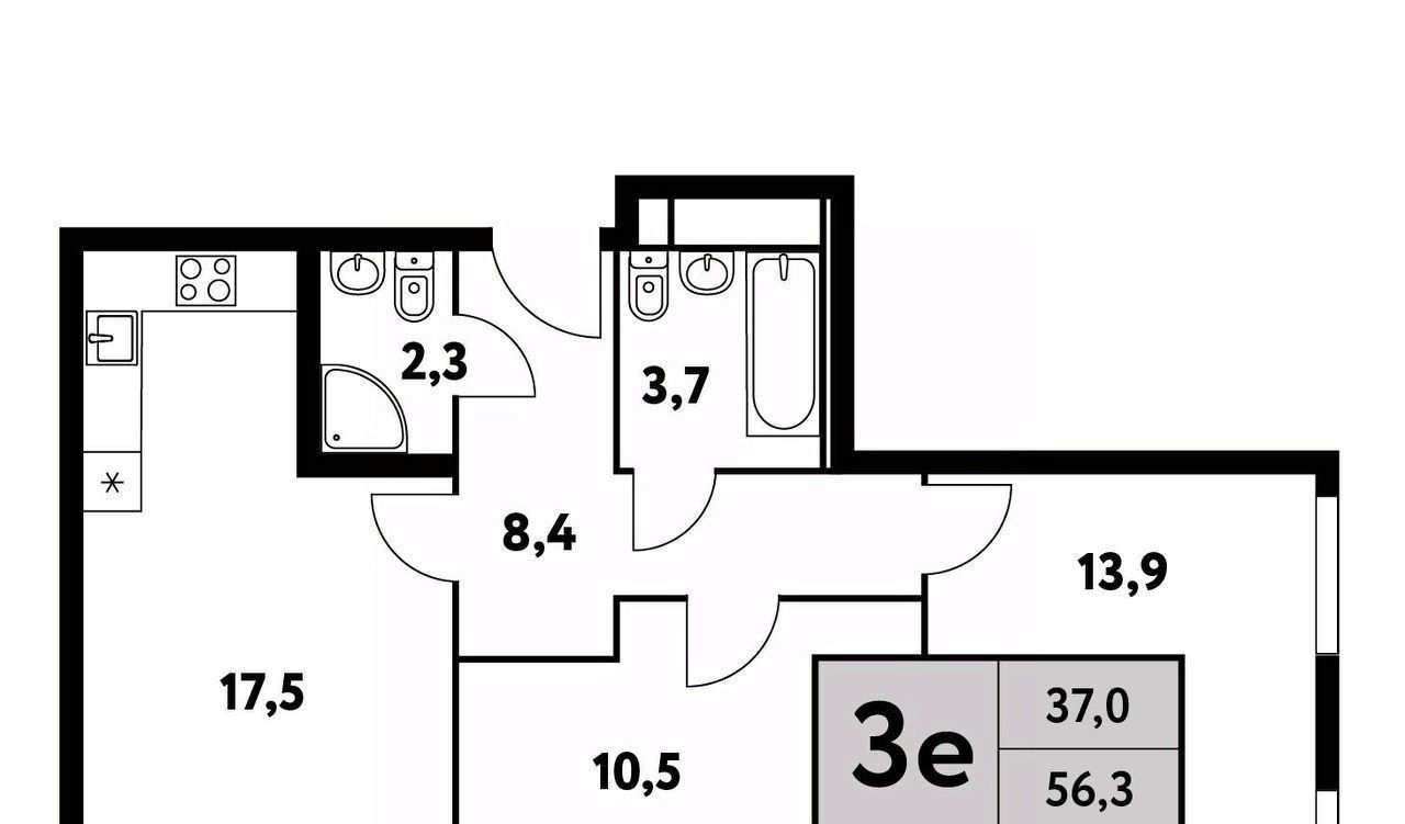 квартира г Москва метро Беломорская ул Фестивальная 15к/25 фото 1