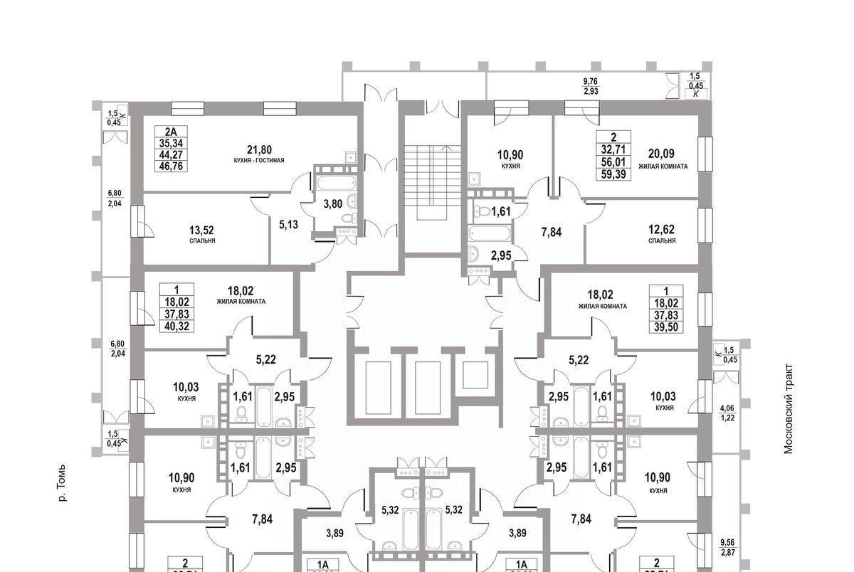 квартира г Томск р-н Кировский тракт Московский 109б/2 фото 2