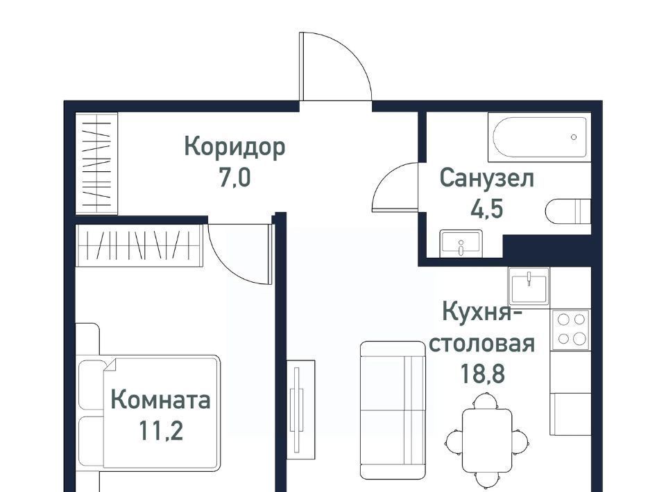 квартира р-н Сосновский п Западный микрорайон «Просторы» Кременкульское с/пос фото 1