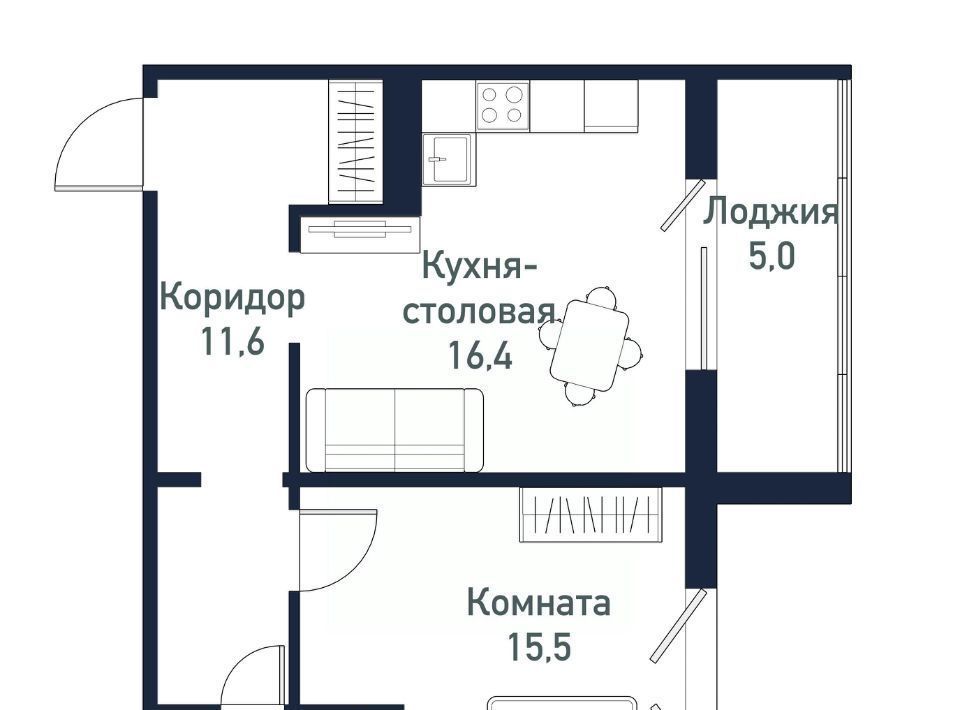 квартира р-н Сосновский п Западный р-н мкр Притяжение Кременкульское с/пос, 7-й кв-л фото 1