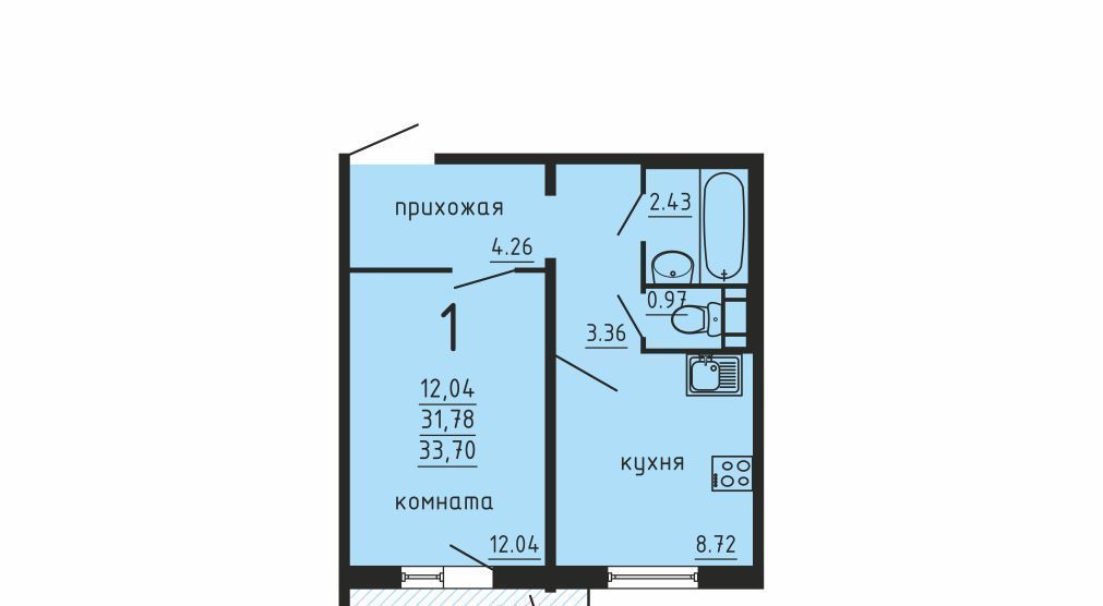 квартира р-н Сосновский п Западный ЖК Конфетти Кременкульское с/пос фото 1