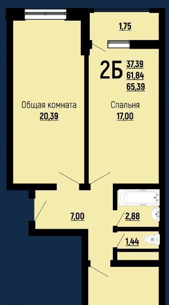 квартира г Краснодар р-н Прикубанский Славянский микрорайон ул Заполярная 39к/1 фото 5