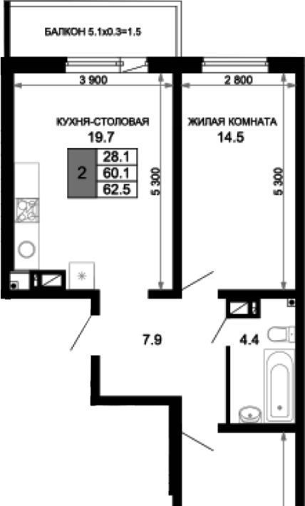 квартира г Краснодар р-н Прикубанский ул им. лётчика Позднякова 2 фото 20