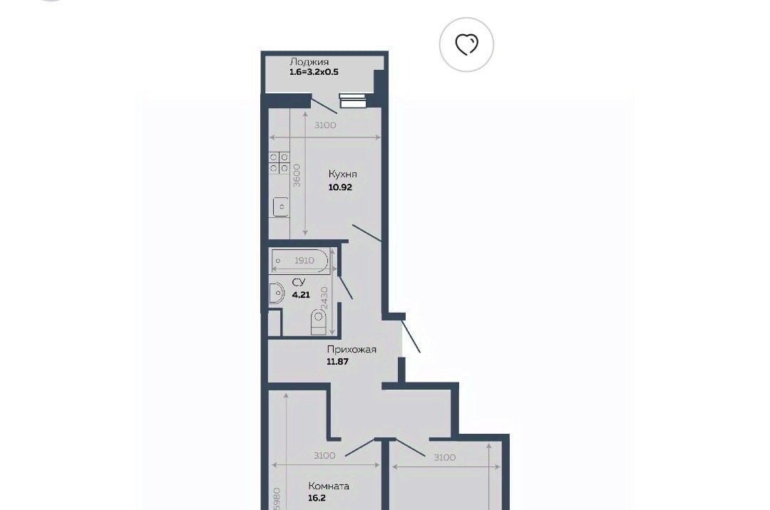 квартира г Краснодар р-н Прикубанский ул Героев-Разведчиков 11/3 фото 7