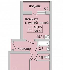 квартира г Новосибирск метро Площадь Гарина-Михайловского ул Юности 7 фото 1