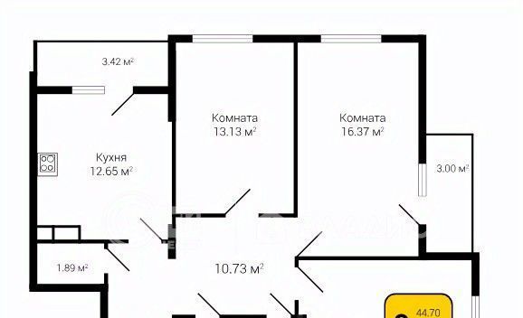 квартира г Воронеж р-н Коминтерновский ул 45 стрелковой дивизии 113 фото 1