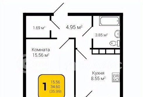 квартира г Воронеж р-н Коминтерновский ул 45 стрелковой дивизии 113 фото 1