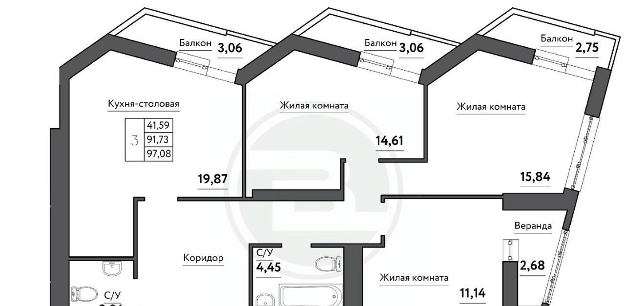 квартира г Самара Безымянка ЖК Времена года 13-й мкр фото 1