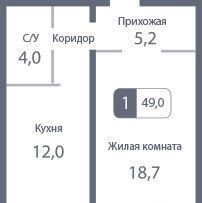 квартира городской округ Солнечногорск д Голубое б-р Парковый 2к/6 Нахабино фото 1