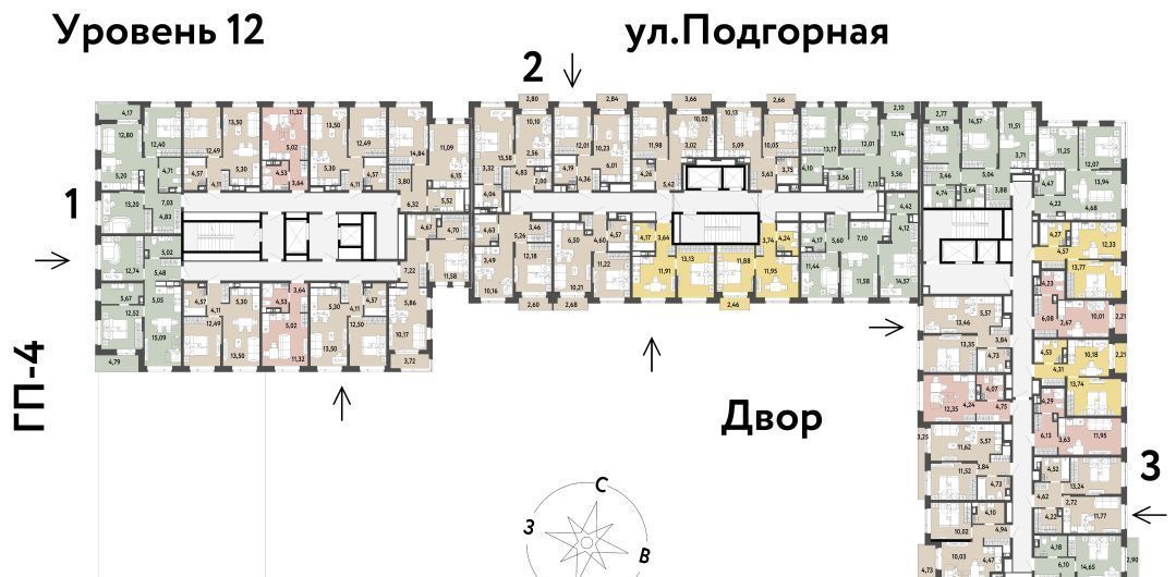 квартира г Тюмень р-н Калининский ул Подгорная 61к/1 фото 2