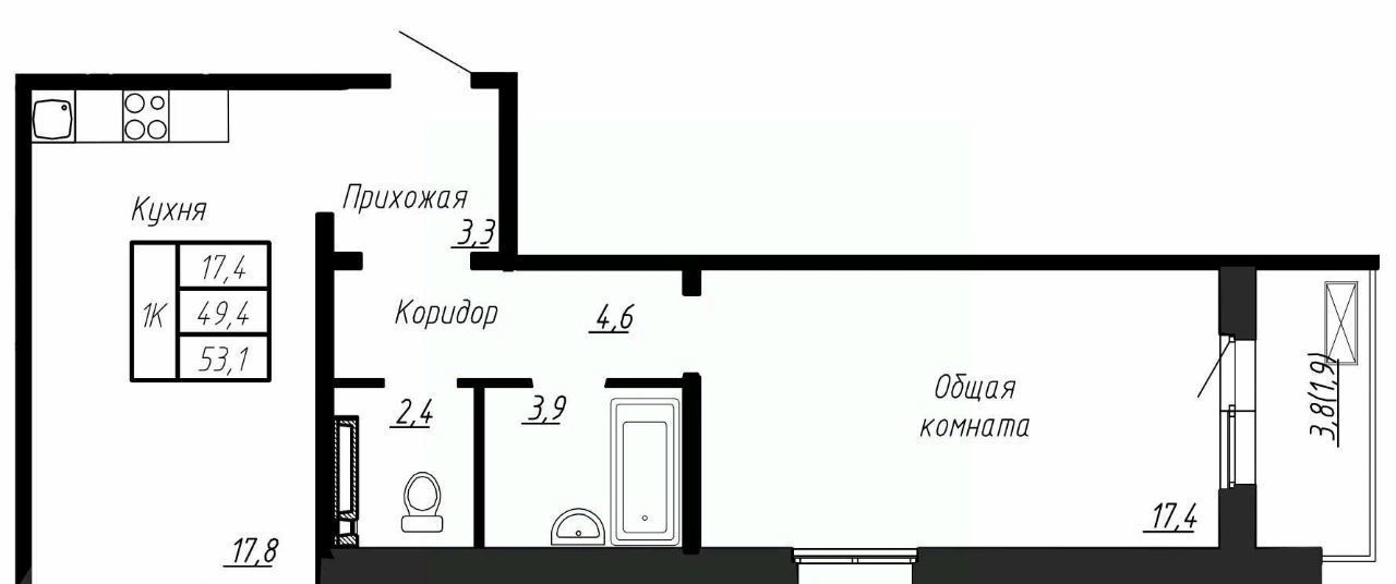 квартира р-н Тосненский п Тельмана ЖК «Сибирь» Тельмановское с/пос, Рыбацкое фото 1