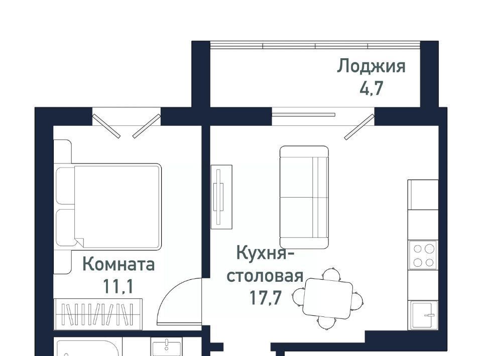 квартира р-н Сосновский п Западный р-н мкр Притяжение Кременкульское с/пос фото 1