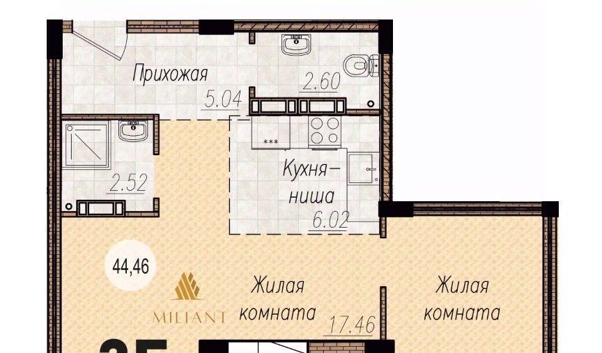 квартира г Тольятти р-н Автозаводский 14А кв-л фото 1