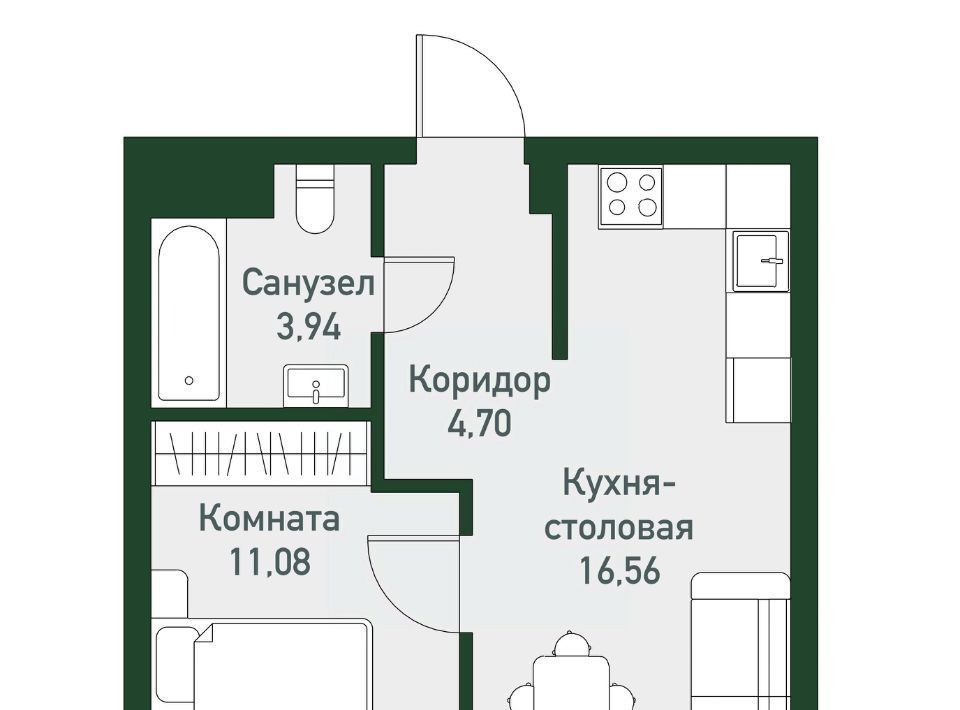 квартира р-н Сосновский п Западный р-н мкр Привилегия Кременкульское с/пос фото 1