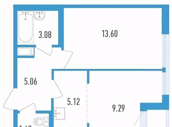 квартира г Санкт-Петербург п Шушары метро Купчино Жилой Аэросити 4 кв-л фото 1