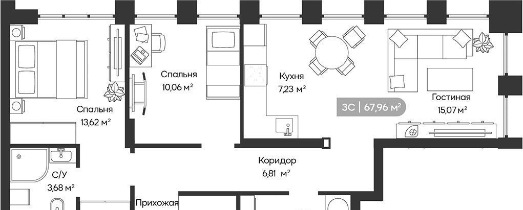 квартира г Новосибирск Речной вокзал ул Ленинградская фото 1