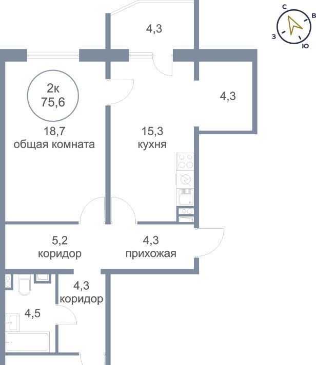 квартира р-н Нефтеюганский пгт Пойковский 7-й мкр, 128 фото 1