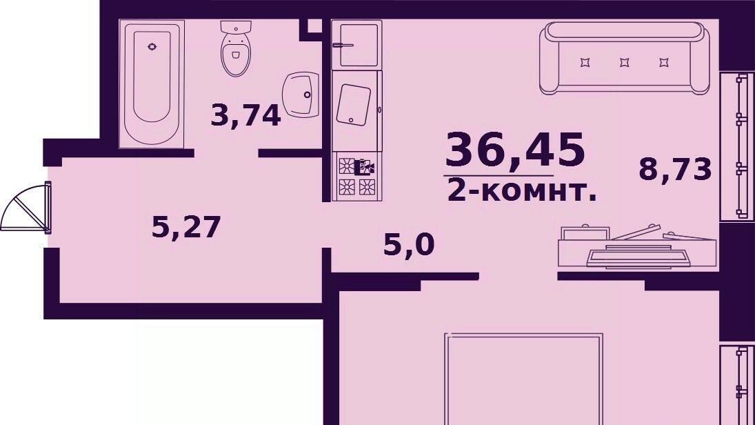 квартира г Ульяновск р-н Заволжский Верхняя Терраса ЖК «Сиреневый» 4 фото 1