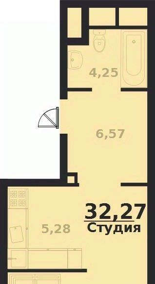 квартира г Ульяновск р-н Заволжский Новый Город ЖК Атмосфера 3 17-й кв-л фото 1