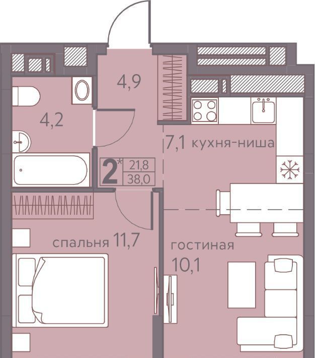 квартира г Пермь р-н Мотовилихинский ул Серебристая 5 фото 1