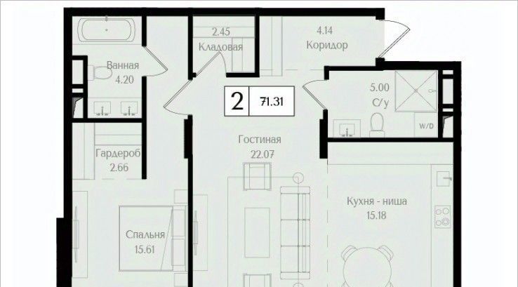 квартира г Москва метро Преображенская площадь ЖК «Преображенская площадь» площадь фото 1