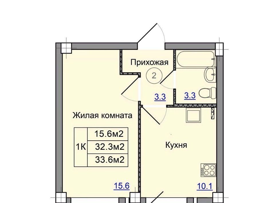 квартира р-н Псковский д Борисовичи Завеличенская волость, Гармония жилой комплекс фото 1