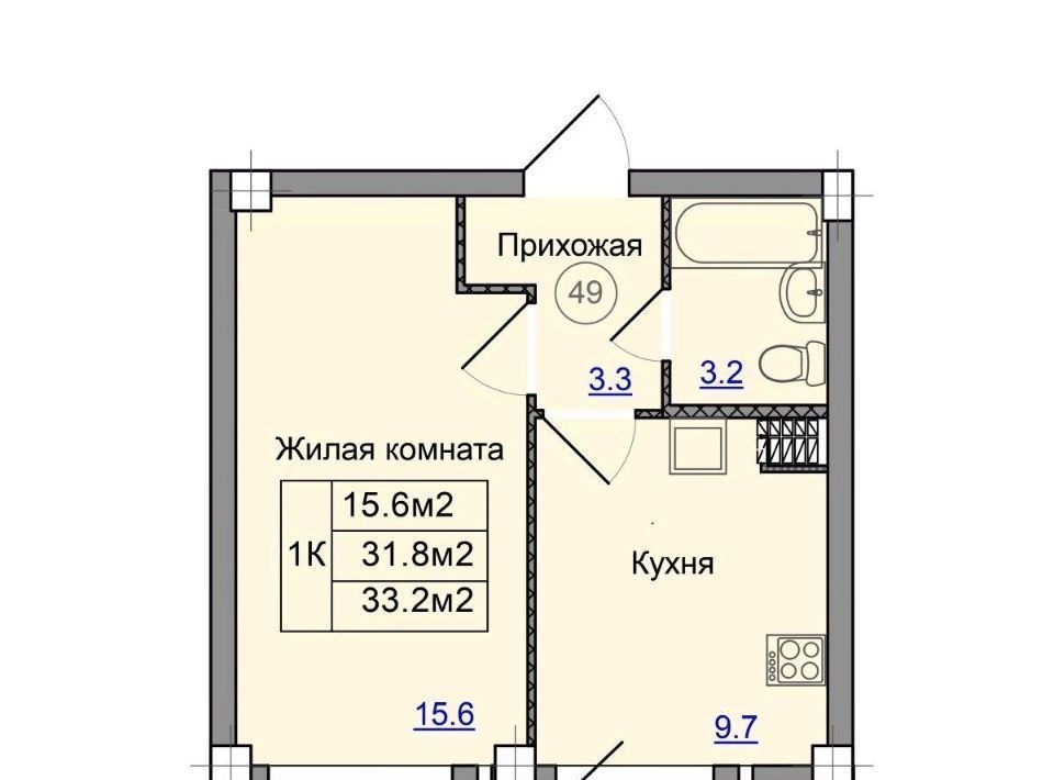 квартира р-н Псковский д Борисовичи Завеличенская волость, Гармония жилой комплекс фото 1