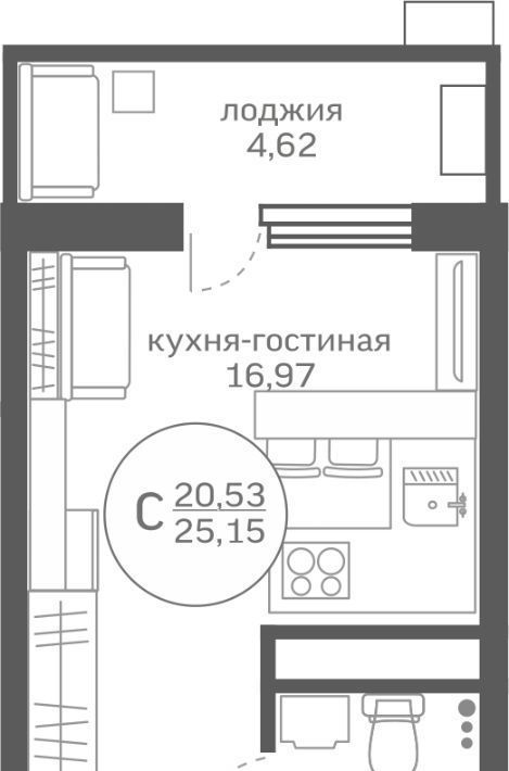 квартира р-н Тюменский д Патрушева Жилой Меридиан Юг кв-л фото 1