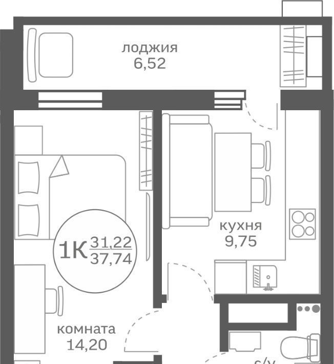 квартира р-н Тюменский д Патрушева ул Петра Ершова 10 фото 1