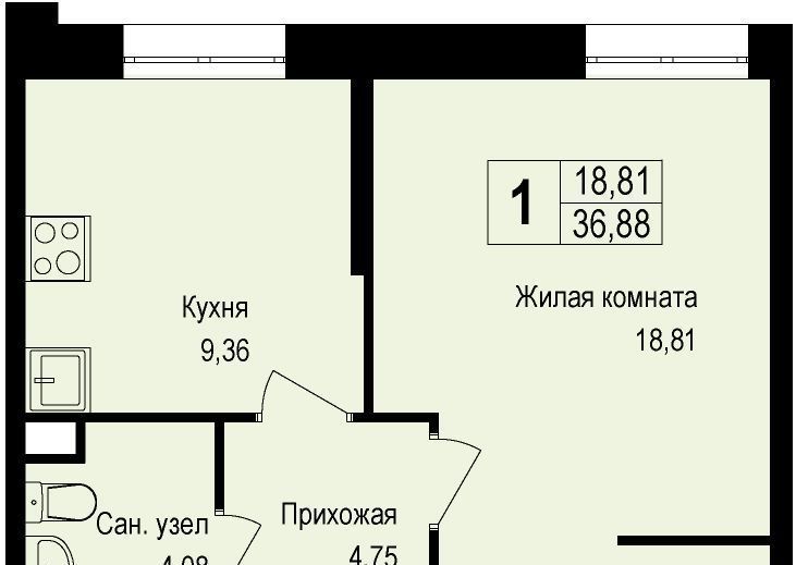 квартира г Подольск д Борисовка ул Рахманинова 13 Щербинка фото 1