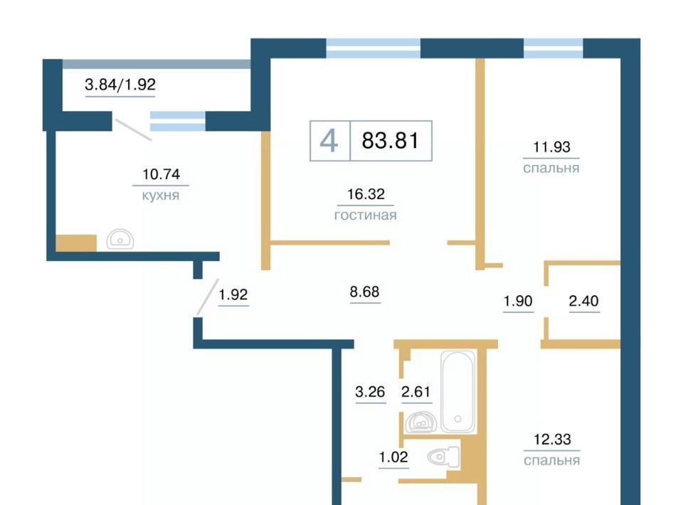 квартира г Красноярск р-н Советский ул Светлова 42 фото 1