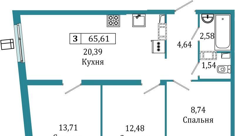 квартира р-н Всеволожский г Мурино ул Екатерининская 16/5 Девяткино фото 1