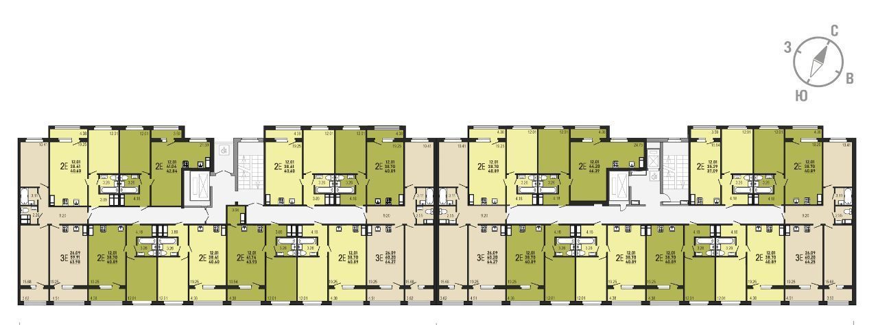 квартира г Курск р-н Сеймский ул Энгельса 115а/2к 2 фото 2