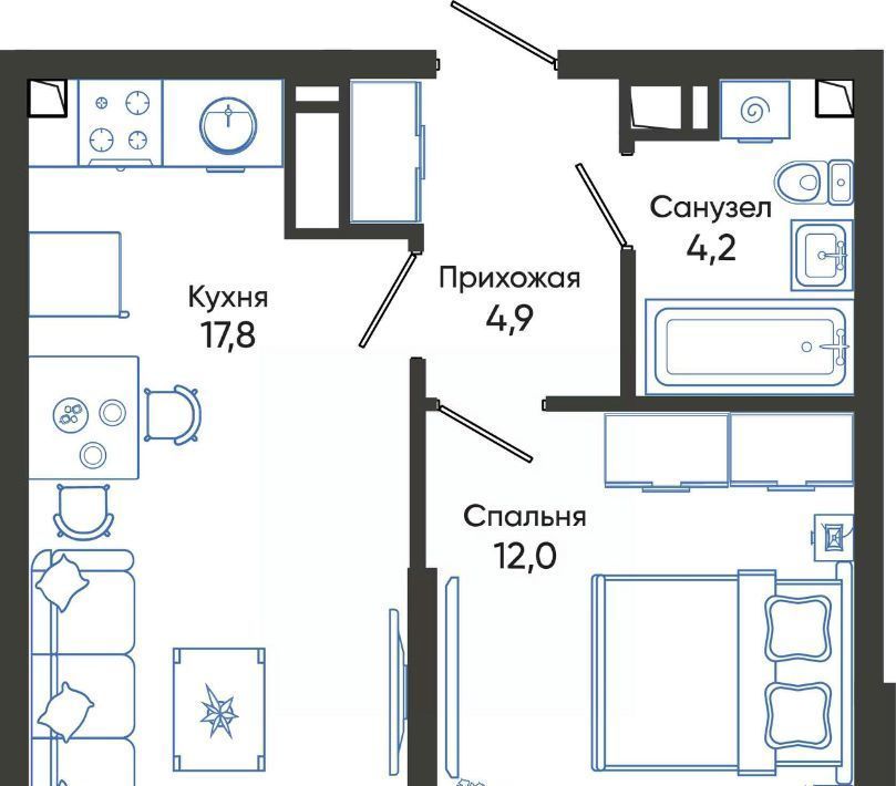 квартира г Новороссийск р-н Центральный ш Мысхакское фото 1