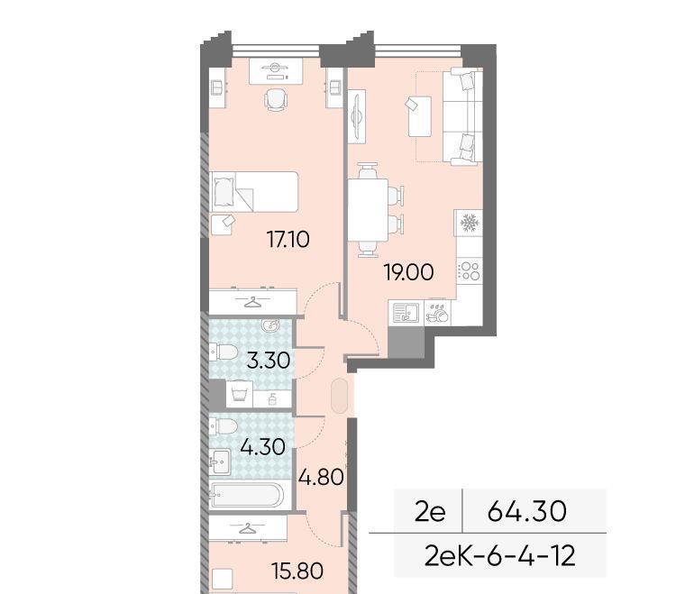 квартира г Москва метро Калужская ЖК «Обручева 30» 40-й кв-л, к 1 фото 2