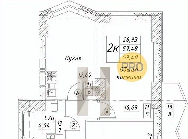 квартира г Воронеж р-н Ленинский ул Ворошилова 10/1 фото 3