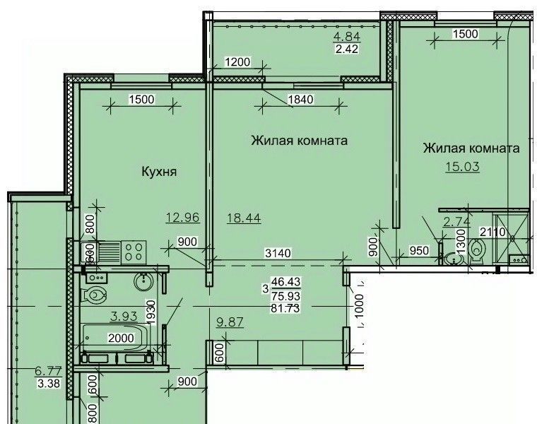 квартира г Барнаул р-н Октябрьский ул Союза Республик 11а фото 1