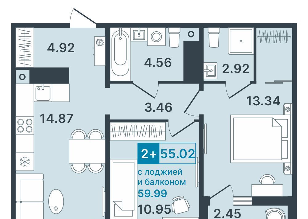 квартира г Ханты-Мансийск ул Дзержинского 33 фото 1