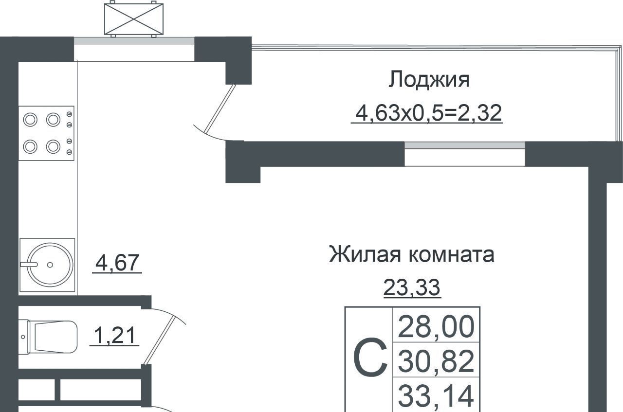 квартира г Краснодар р-н Прикубанский ЖК «Европа-Сити» фото 1