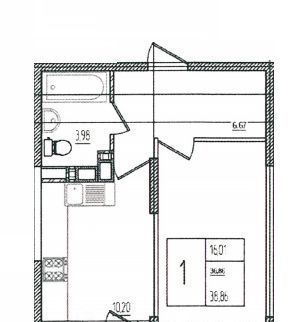 квартира г Краснодар р-н Прикубанский ул им. Кирилла Россинского 15/1 фото 1