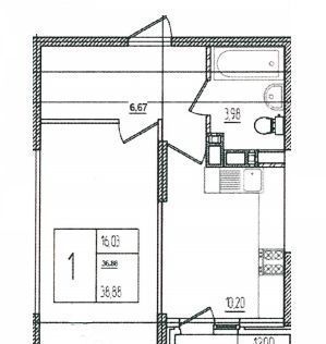 квартира г Краснодар р-н Прикубанский ул им. Кирилла Россинского 15/1 фото 1