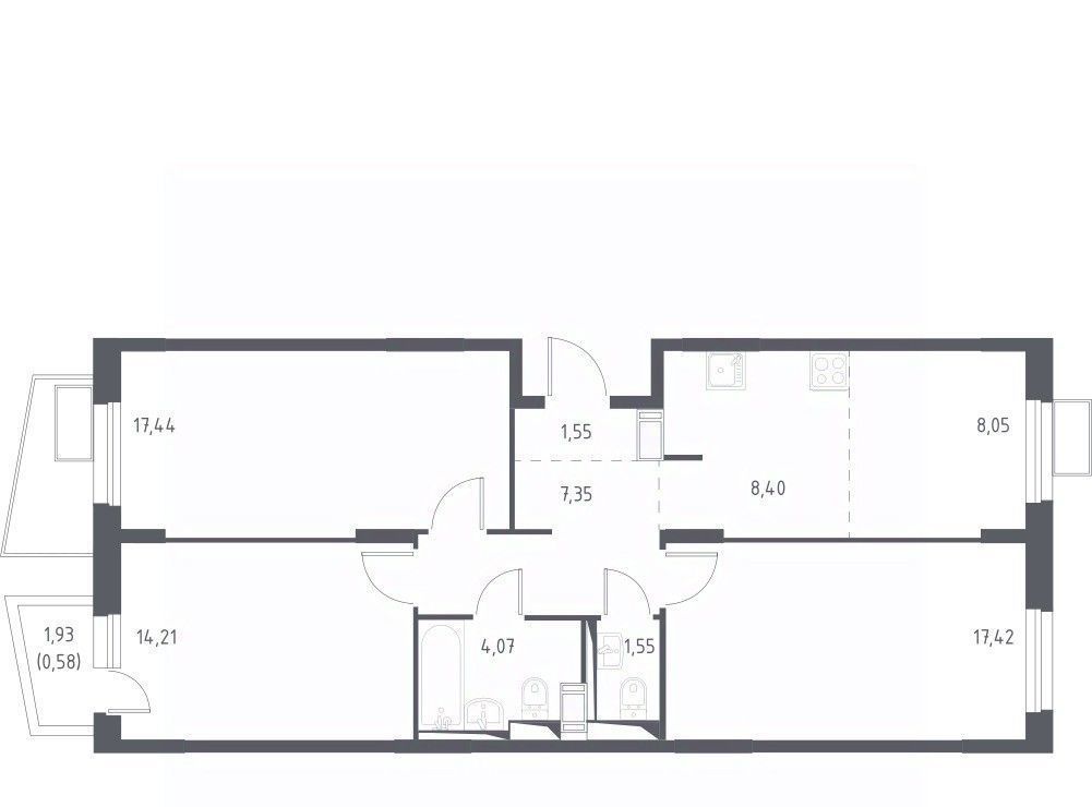 квартира г Видное ЖК Горки Парк к 3. 2, Домодедовская фото 1