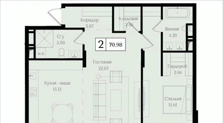квартира г Москва метро Преображенская площадь ЖК «Преображенская площадь» площадь фото 1
