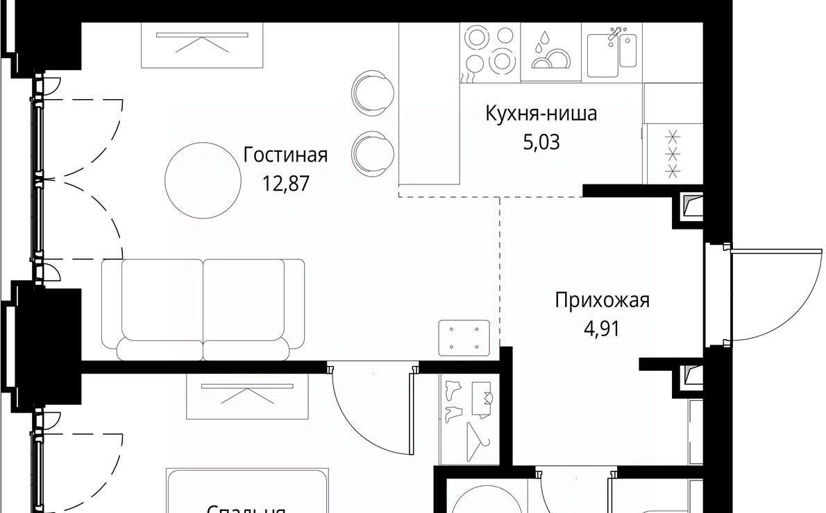 квартира г Москва метро Трикотажная СЗАО Покровское-Стрешнево ЖК Сити Бэй Северо-Западный ао, Норт кв-л фото 1