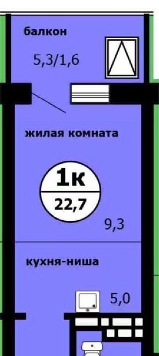 квартира г Красноярск р-н Ленинский Садоводческое товарищество Химик Завода СК фото 1