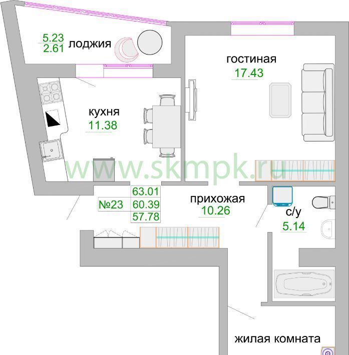 квартира р-н Зеленоградский г Зеленоградск ул Тургенева 16а фото 1