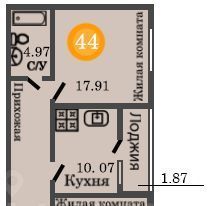 квартира г Калининград р-н Центральный ул Генерал-фельдмаршала Румянцева 7 фото 1