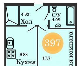 квартира г Калининград р-н Центральный ул Генерал-фельдмаршала Румянцева 7 фото 1