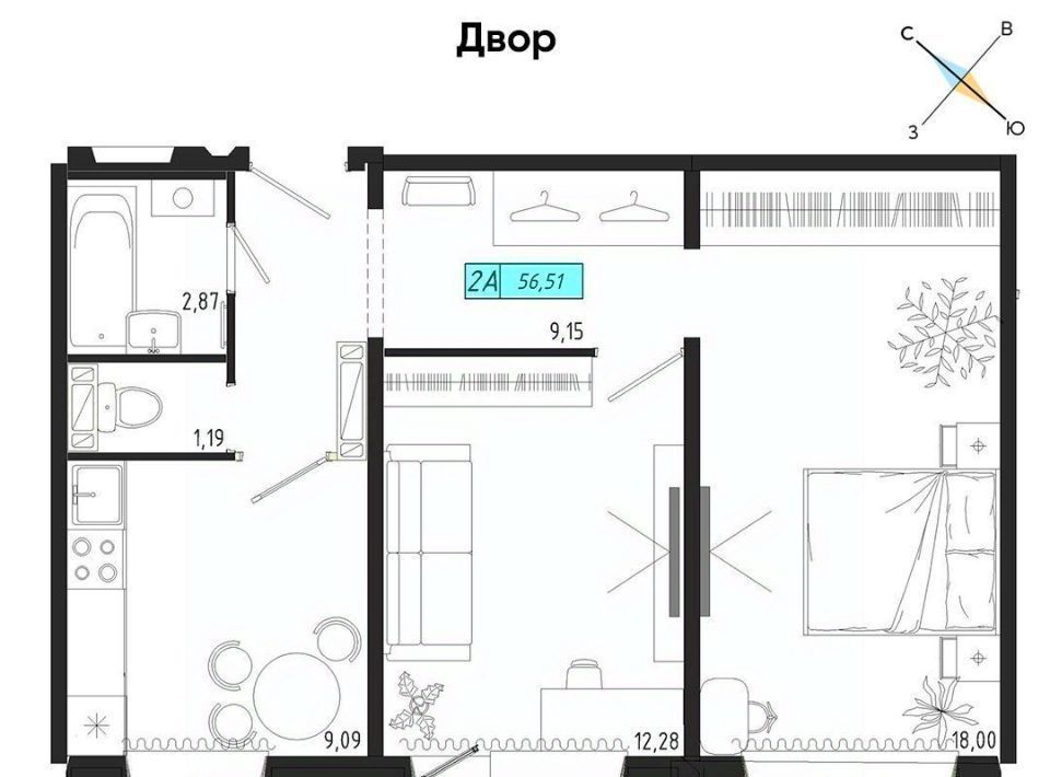 квартира г Томск р-н Октябрьский тракт Иркутский 185б фото 1