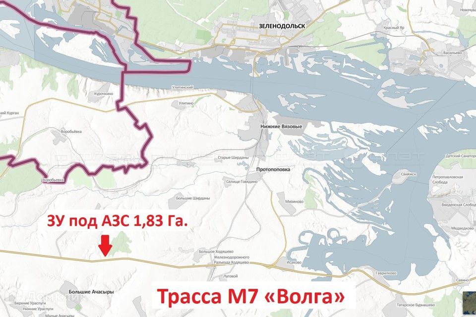 земля р-н Зеленодольский М-7 Волга, 744-й километр фото 1